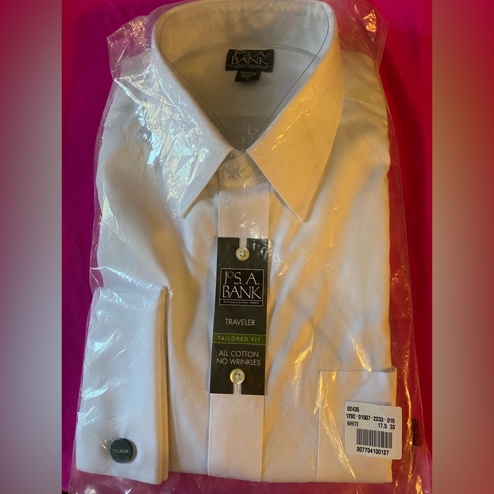 Jos. A. Bank Traveler White Dress Shirt